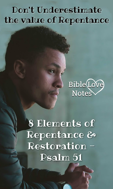 Repentance is especially healing for our souls. This devotion shares 8 elements of repentance and restoration from Ps.51