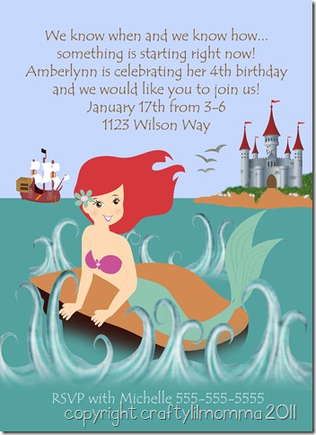 little mermaid invite 2