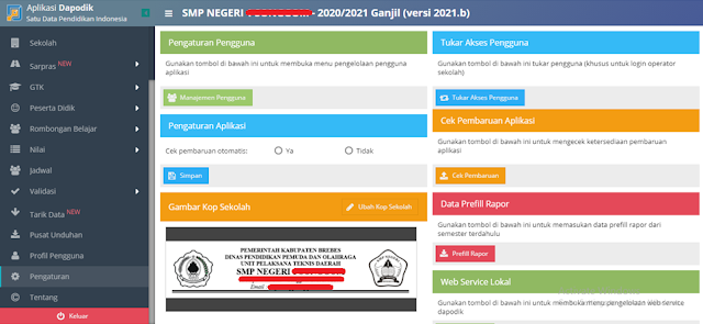 Memunculkan Menu Sinkronisasi di Akun Dapodik Kepala Sekolah