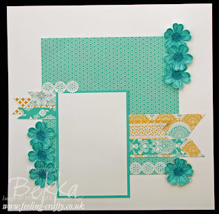Flower Shop and Eastern Elegance Scrapbook Page by Bekka Prideaux for the Feeling Crafty Scrapbook Club
