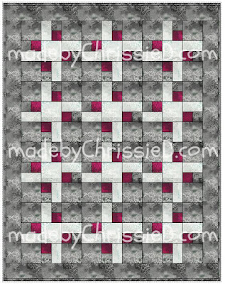 Trapped Square Quilt Pattern from www.madebyChrissieD.com