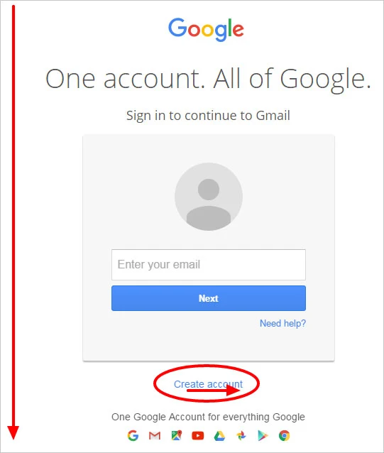 new create gmail account