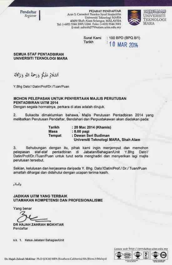 JEMPUTAN MAJLIS PERUTUSAN PENTADBIRAN UITM 2014 