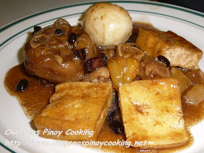 Braised Pork Pata and Tofu with Tausi