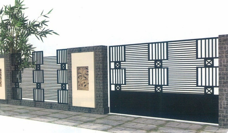  Foto Desain Pagar Tembok Gontoh