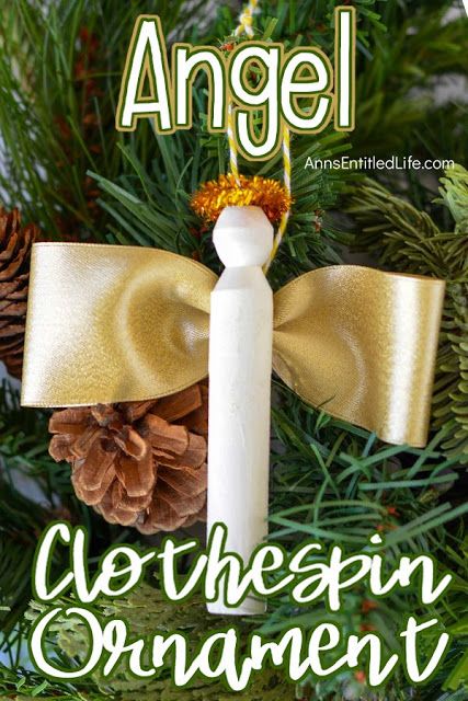 DIY Angel Clothespin Christmas Tree Ornament