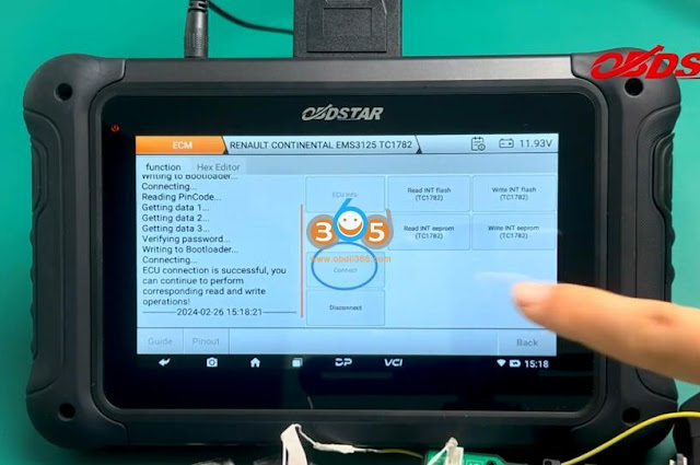 Clone Renault EMS3125 with OBDSTAR DC706 and MP001 11