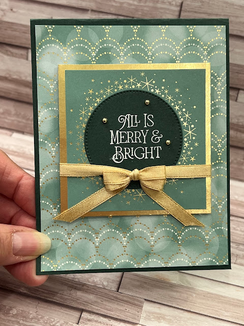 Christmas Card using items from the stampin' Up! Lights Aglow Suite