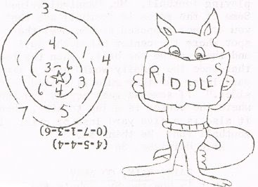 Drawings of a numbered maze and of school mascot Foxy from Page 7 of the October 1967 issue of Hi Lights, the student newspaper of St John Elementary School in Seward, Nebraska.