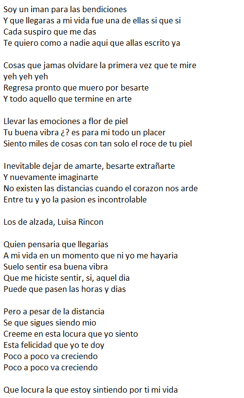 LETRA - Esta Locura - Luisa Rincon_