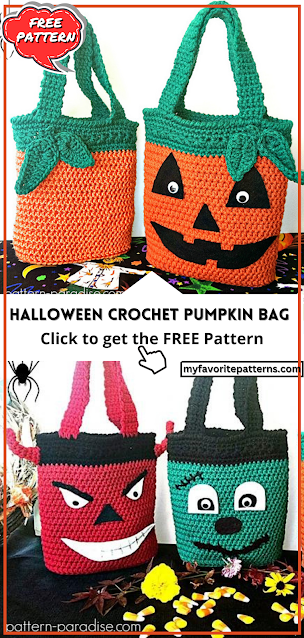 Halloween Crochet Pumpkin Bag