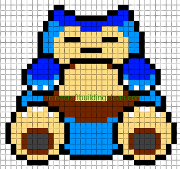 Minecraft Pixel Art Templates Snorlax