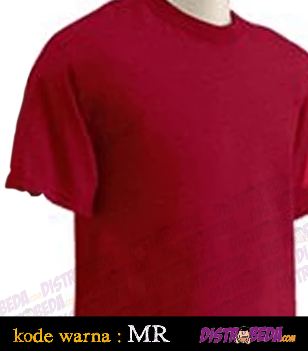 DistroBeda Contoh Warna Kaos Maroon Kode MR 