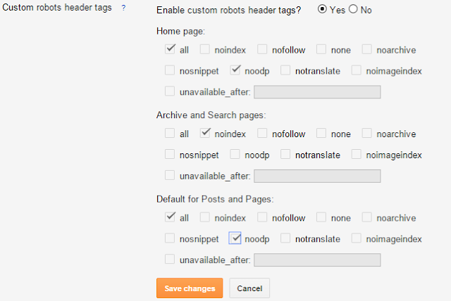 enable custom robots header tags