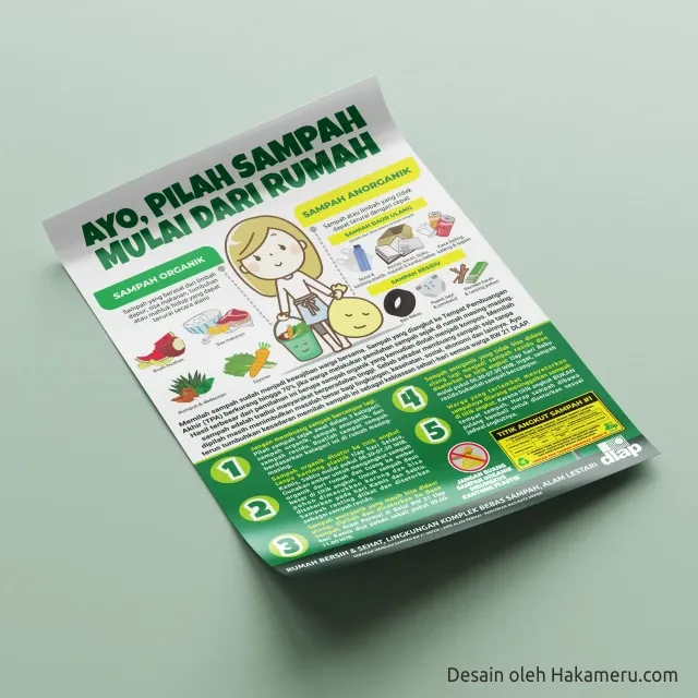 Desain poster pilah pilih sampah - Jasa desain poster Hakameru.com