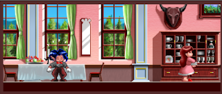 The Housework job in Princess Maker 2, where your daughter works around the house.