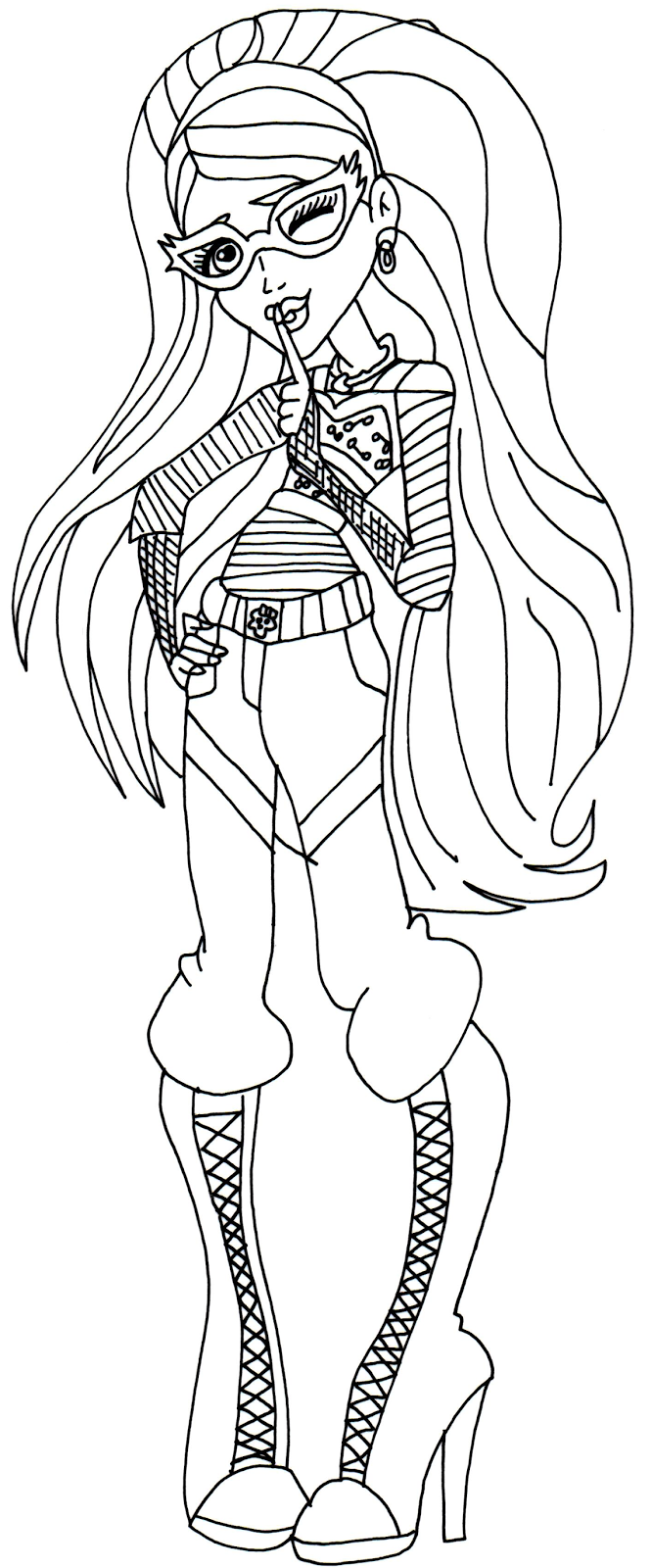Download Free Printable Monster High Coloring Pages: Ghoulia Yelps ...