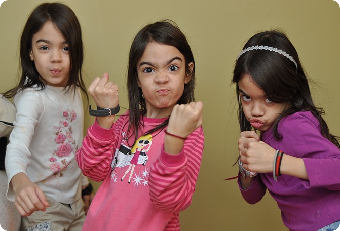 triplets fighting stance