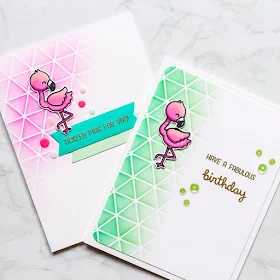 Sunny Studio Stamps: Fabulous Flamingos Customer Birthday Card by Angela