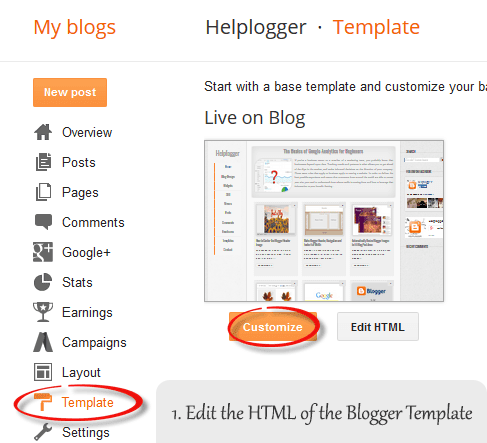 blogger template html