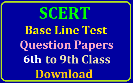 Unnati Programme Baseline Test /Pre Test Question Papers for TS Schools