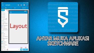 Antar muka halaman utama Sketchware | Penjelasan sederhana elements yang ada pada Sketchware 