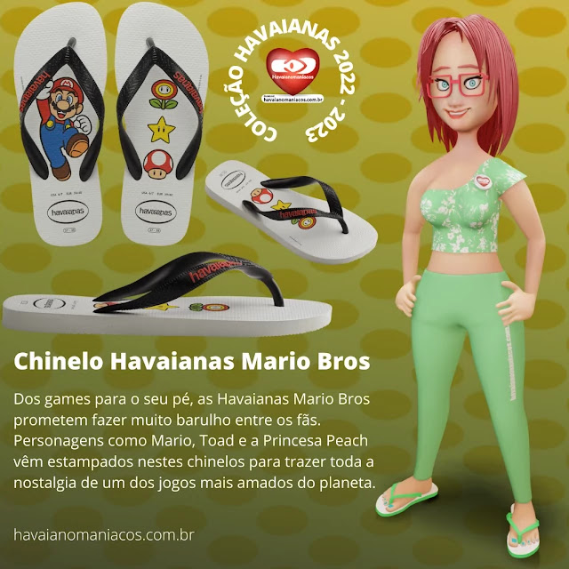 Chinelo Havaianas Mario Bros 2022-2023