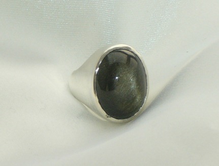 Anillo plata 925 con Obsidiana3
