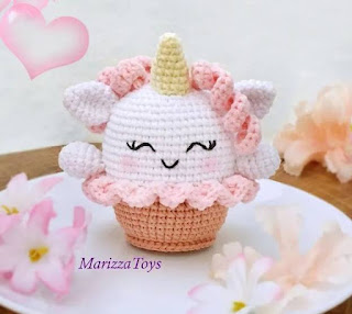 PATRON GRATIS CUPCAKE UNICORNIO AMIGURUMI 57541