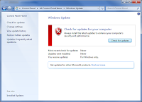 run windows update in windows 7