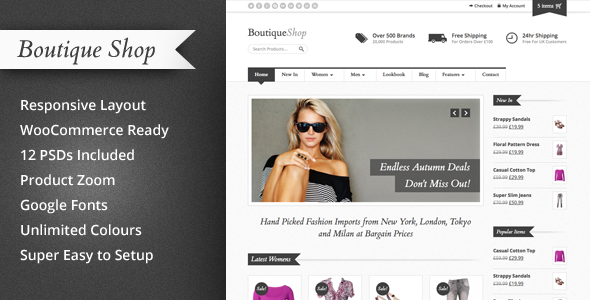 Boutique Shop - Responsive WooCommerce Theme - WooCommerce eCommerce