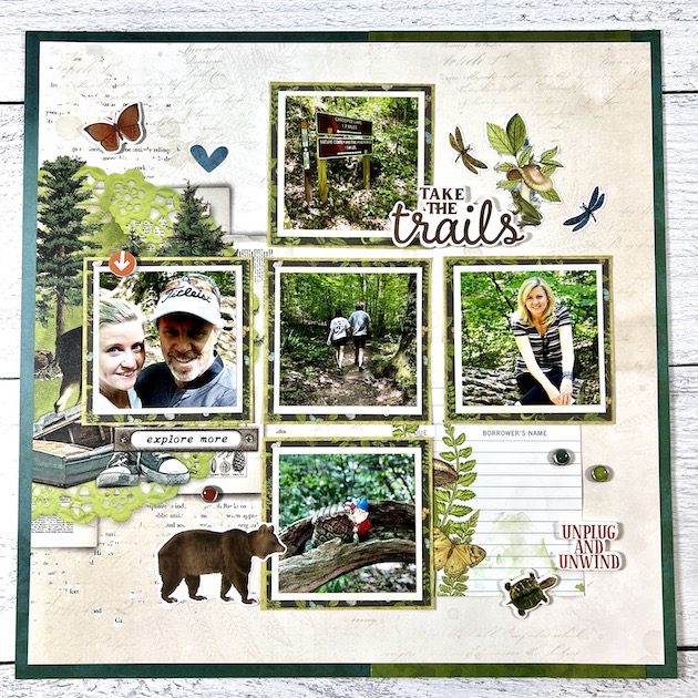 12x12 Hiking Scrapbook Page Layout By Artsy Albums