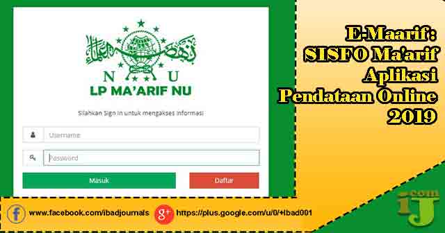 E-Maarif : SISFO Ma'arif Aplikasi Pendataan Online