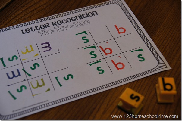 no prep letter recognition alphabet game for preschool kindergarten 1st grade