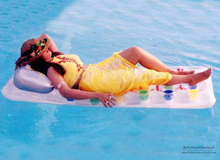 Actress Rambha in Swimsuit looking sexy and hot