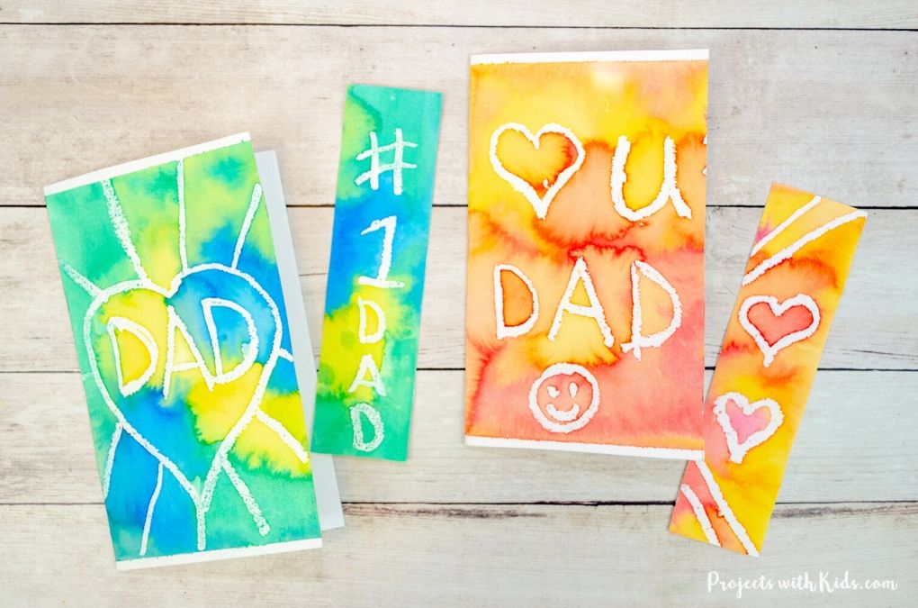 Watercolour bookmark - Father's Day painting ideas
