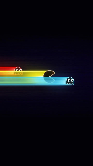 Pac Man Race iPhone 7 & iPhone 7 Plus Wallpaper