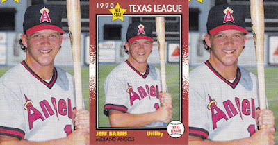 Jeff Barns 1990 Midland Angels card