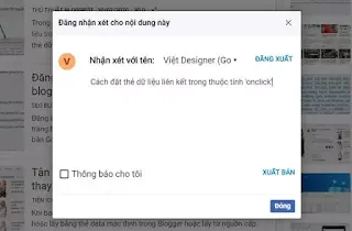 Hướng dẫn thiết kế blogspot căn bản - Tạo nút đăng nhận xét với hiệu ứng popup