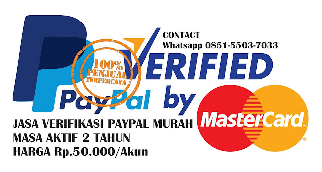 Jasa Verifikasi Paypal Murah dengan VCC MasterCard