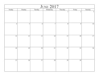 Free Printable Calendar June 2017