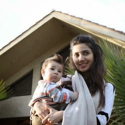 Mahira with baby Azlaan