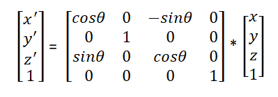 write down the equation and transformation matrix for 3D Rotation about X Y and Z-axis,3d rotation,3d rotation in computer graphics,3d rotation in cg
