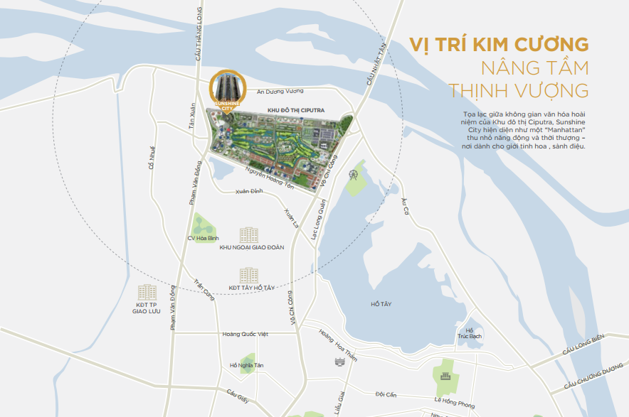 Vị trí dự án Sunshine City Tây Hồ