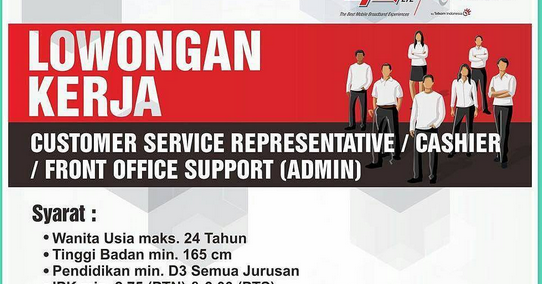 Lowongan Kerja Customer Service, Kasir Admin Grapari ...