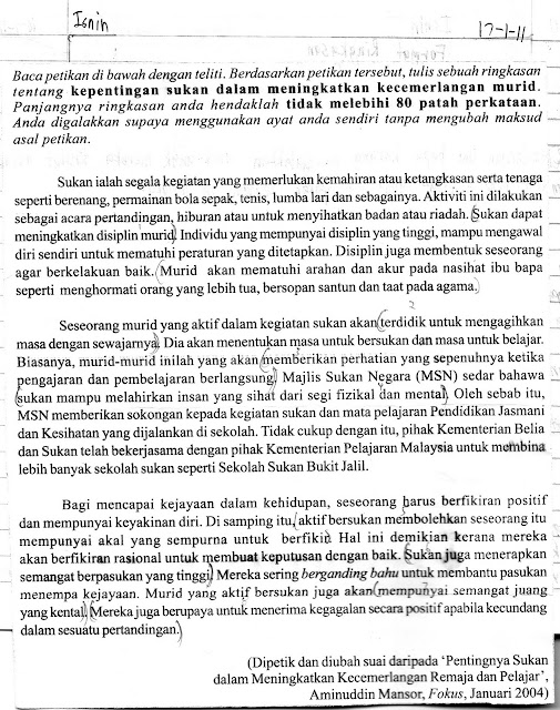 Contoh Karangan Laporan Tingkatan 4 - Gontoh