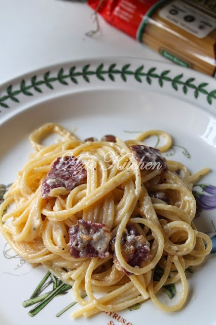 Original Spaghetti Alla Carbonara Versi Laura Vitale 