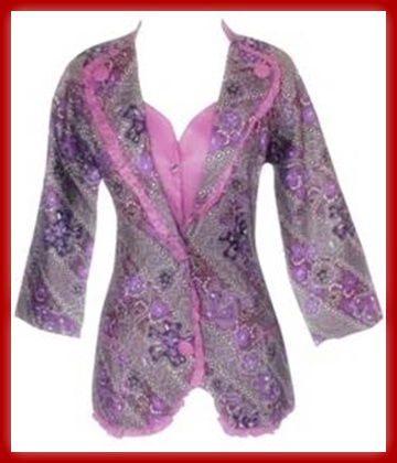 Enam update model  blazer  batik  wanita modern