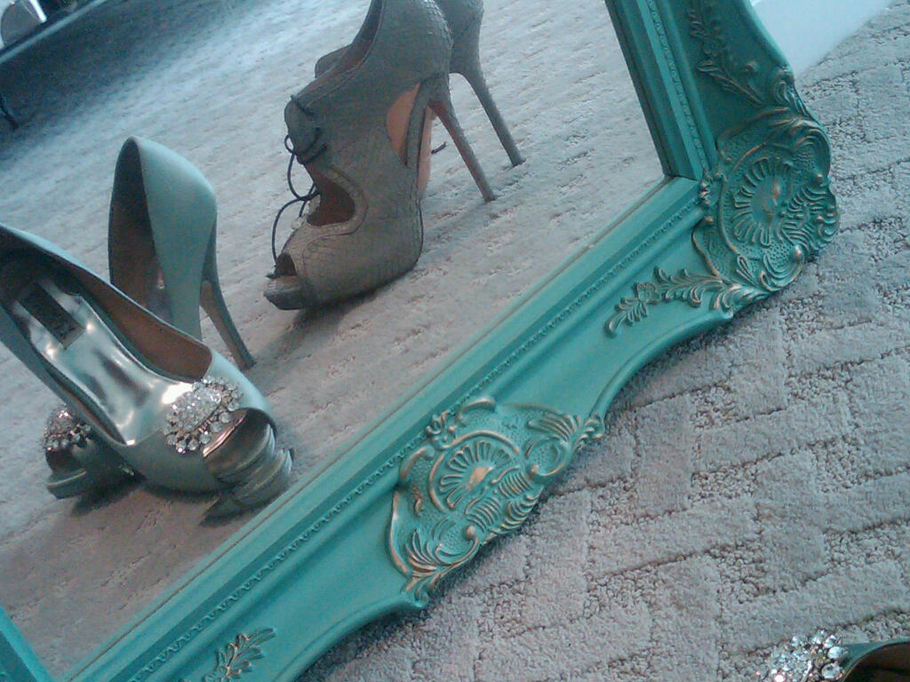 My sea foam blue wedding shoes