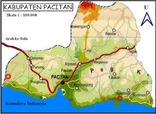 Peta Kabupaten pacitan